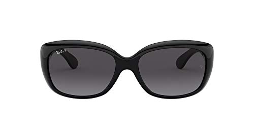 Ray-Ban 4101 Gafas de sol, Shiny Black, 57 para Mujer