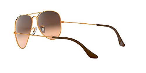 Ray-Ban Aviator Large Metal, Gafas de sol para Hombre, Marrón (Pink/Brown Gradient), 55