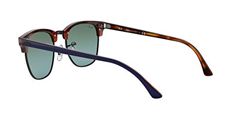 Ray-Ban Clubmaster Gafas, BLUE/BLUE VIOLET SHADED, 49 Unisex Adulto