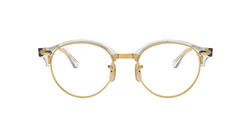 Ray-Ban Clubround, Monturas de Gafas Unisex adulto, Marrón (Transparente), 49