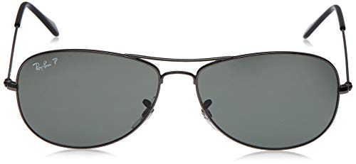 Ray-Ban Cockpit RB3362, Gafas de sol, Unisex, Gris (Gunmetal/Crystal Green), 59 mm