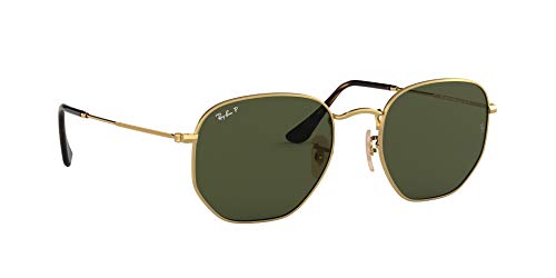 Ray-Ban Hexagonal Gafas, Oro, 51 Unisex Adulto