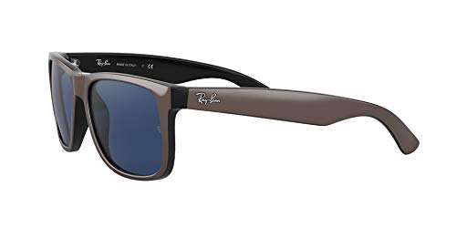 Ray-Ban Justin Gafas, Café Metálico Sobre Negro/Azul Oscuro, 51-16-145 Unisex Adulto