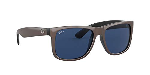 Ray-Ban Justin Gafas, Café Metálico Sobre Negro/Azul Oscuro, 51-16-145 Unisex Adulto