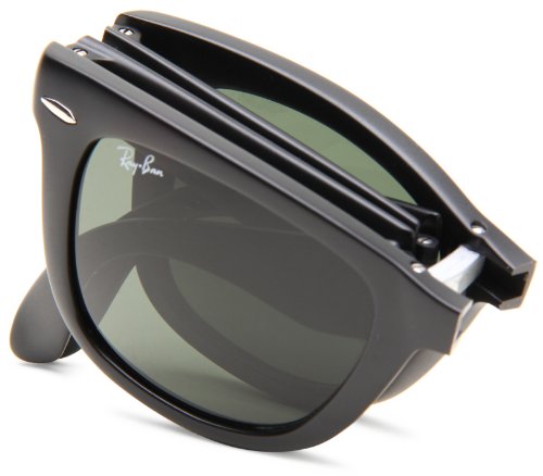 Ray-Ban RB4105 Folding Wayfarer - Gafas de sol unisex, color negro, talla S