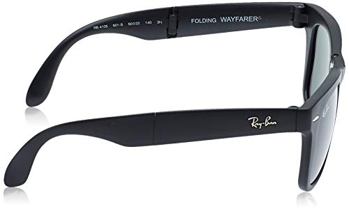 Ray-Ban RB4105 Folding Wayfarer - Gafas de sol unisex, color negro, talla S