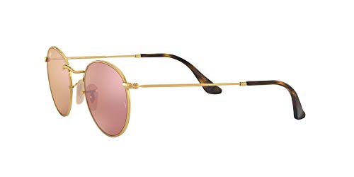 Ray-Ban Round Metal Gafas De Sol, Oro (Copper Flash), 50 para Hombre