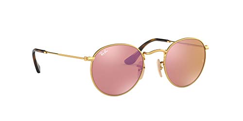 Ray-Ban Round Metal Gafas De Sol, Oro (Copper Flash), 50 para Hombre