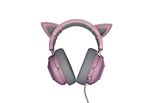 Razer - Kitty Ears para auriculares Kraken, compatible con los modelos 2019, TE y X, diseño individual, color quartz rosa