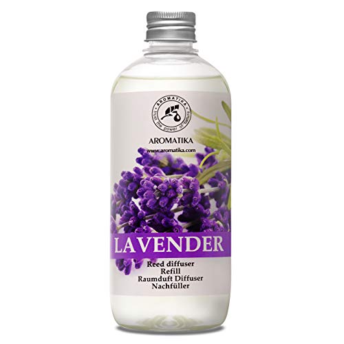 Recarga Difusor con Aceite Esencial de Lavanda 500ml - Natural para Cuartos - Hogares - Oficinas - Restaurantes - Aromaterapia - 0% Alcohol - Ambientador - Aceite Esencial de Lavanda