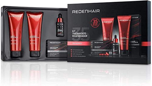 Redenhair Kit Tratamiento Regenerador - Tratamiento Anticaída de Cabello para Mujer y Hombre, Incluye Champú, Sérum, Suplemento y Acelerador 550 ml