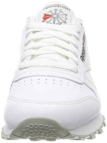 Reebok Classic Leather - Zapatillas de cuero para hombre, color blanco (int-white / lt. grey), talla 41