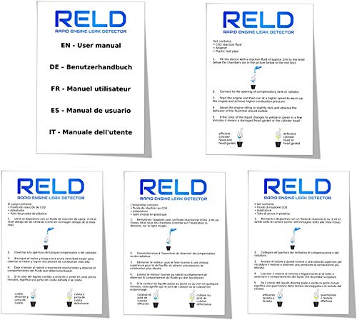 RELD - Detector de culata universal para todos los coches y motocicletas, detector de fugas de CO2, para 50 pruebas