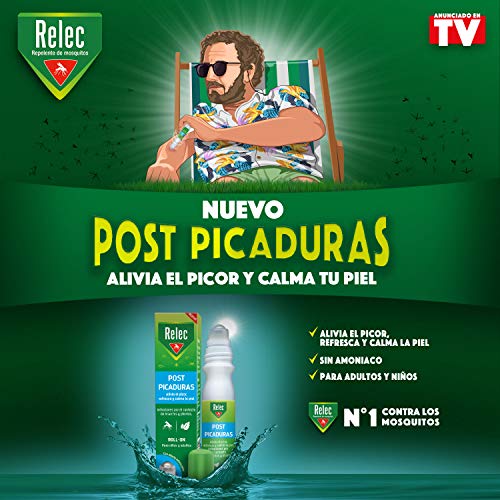 Relec Roll On Post-Picaduras de Insectos y Plantas | Alivia el picor, refresca y calma la piel | Para niños y adultos | Con efecto refrescante | 15ml