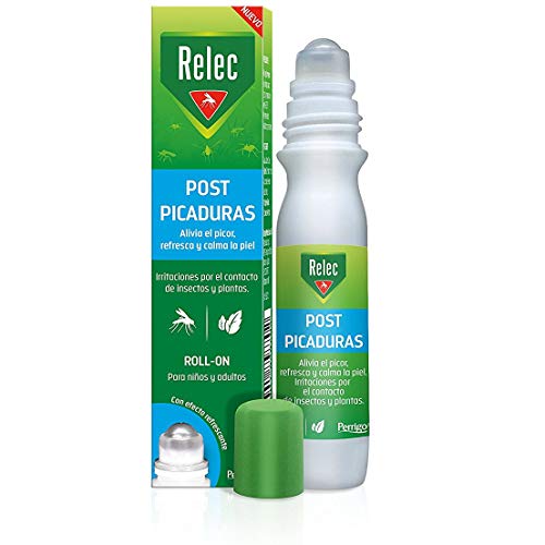 Relec Roll On Post-Picaduras de Insectos y Plantas | Alivia el picor, refresca y calma la piel | Para niños y adultos | Con efecto refrescante | 15ml