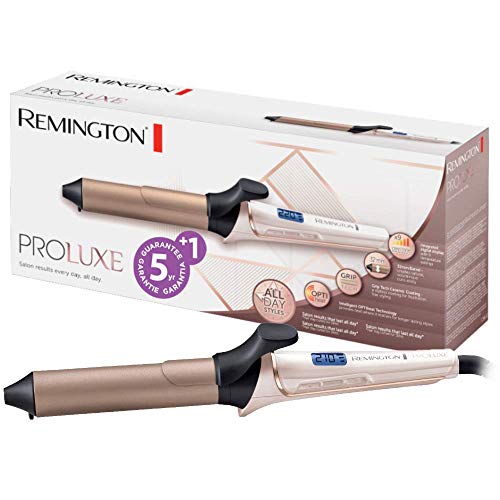 Remington Proluxe CI9132 - Rizador de Pelo, Cerámica y Revestimiento GripTech, Pinza de Pelo de 32 mm, Rosa