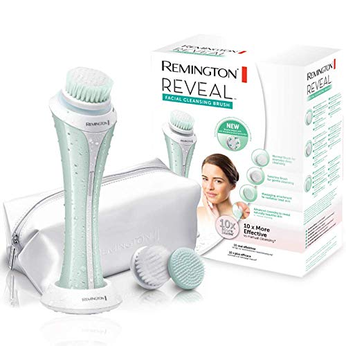 Remington Reveal FC1000 - Cepillo Limpiador Facial, Cabezal Giratorio, 3 Accesorios, Uso Seco y Mojado, Verde