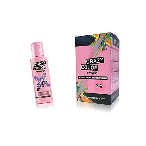 Renbow - Crazy Colour - Cremas de color semi-permanente para el cabello, 100 ml, 4 unidades