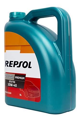 REPSOL ACEITE DE MOTOR PREMIUM GTI/TDI 10W40 5 Litros, Multicolor, 5 L