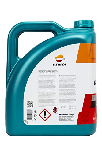 REPSOL ACEITE DE MOTOR PREMIUM GTI/TDI 10W40 5 Litros, Multicolor, 5 L