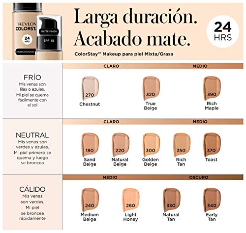 Revlon ColorStay Base de Maquillaje piel mixto/graso FPS15 (#290 Natural Ochre) 30ml