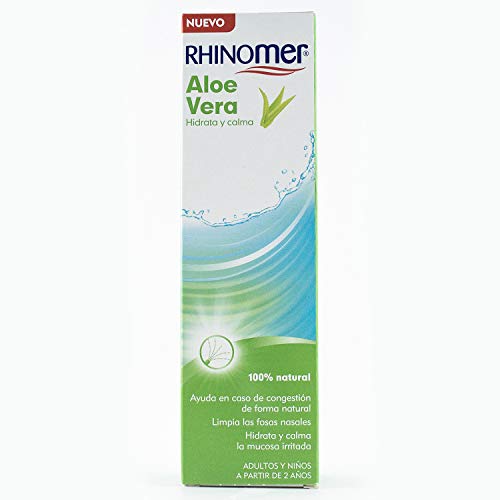 Rhinomer - Spray nasal de agua de mar con Aloe Vera, spray suave, para adultos y niños a partir de 2 años - 100 ml