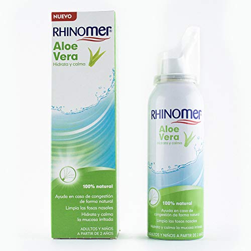 Rhinomer - Spray nasal de agua de mar con Aloe Vera, spray suave, para adultos y niños a partir de 2 años - 100 ml