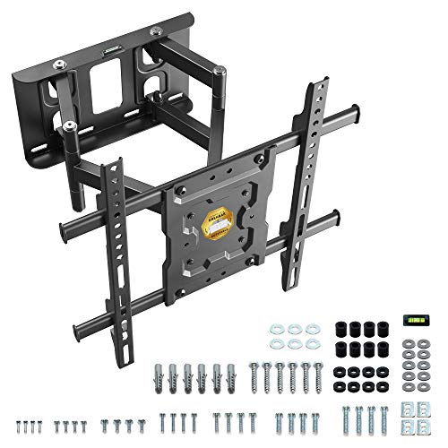 RICOO S7244, Soporte TV Pared, Giratorio, Inclinable, Televisión 32-65" (81-165cm), Brazo Universal, Televisor LED LCD Curvo, VESA 200x200-400x400