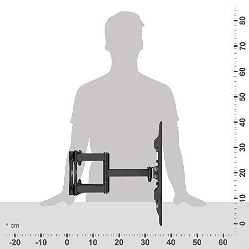 RICOO S7244, Soporte TV Pared, Giratorio, Inclinable, Televisión 32-65" (81-165cm), Brazo Universal, Televisor LED LCD Curvo, VESA 200x200-400x400
