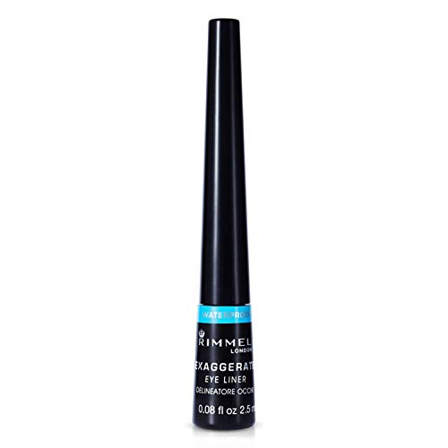 Rimmel London Exaggerate Automatic Eyeliner Waterproof - Delineador de Ojos Retráctil, Tono 003-Negro (Black), 0.28 gr