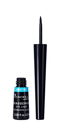 Rimmel London Exaggerate Automatic Eyeliner Waterproof - Delineador de Ojos Retráctil, Tono 003-Negro (Black), 0.28 gr