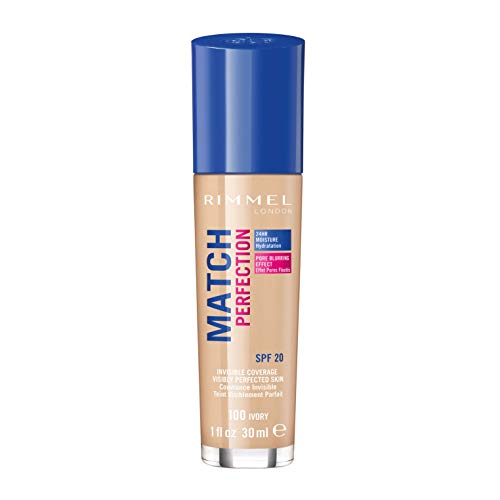 Rimmel London Match Perfection Foundation Base de Maquillaje Tono 100 Ivory - 123 gr