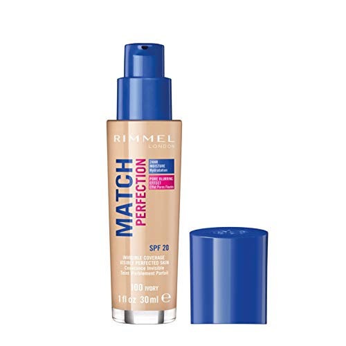 Rimmel London Match Perfection Foundation Base de Maquillaje Tono 100 Ivory - 123 gr