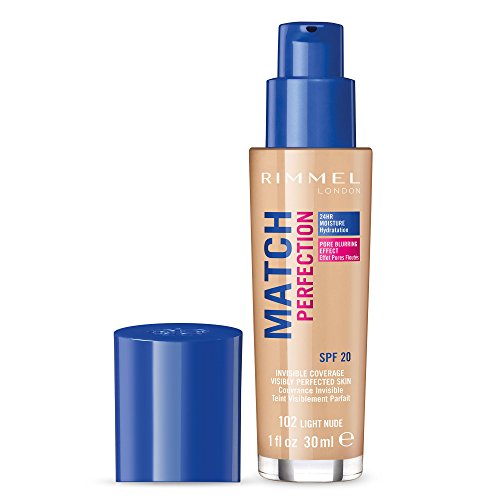 Rimmel London Match Perfection Foundation Base de Maquillaje Tono 102 Light Nude - 123 gr