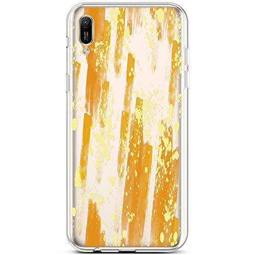 Robinsoni Funda Compatible con Huawei Y6 2019 Brillo Suave Silicona TPU Gel Goma Funda con Flexible Ultra Suave Transparente Caja Ultra Delgada Carcasa Bumper Protective Shell, Pintura al óleo