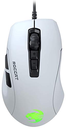 Roccat Kone Pure Ultra - Ratón ergonómico para Juegos (16000 dpi Sensor óptico RGB Iluminación Ultra Light) Blanco