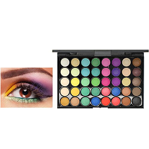 Rocita Sombras de Ojos,Paleta de sombra de ojos con 40 tonos mixtos Profesional Paleta de Maquillaje Cosmética Eyeshadow 2