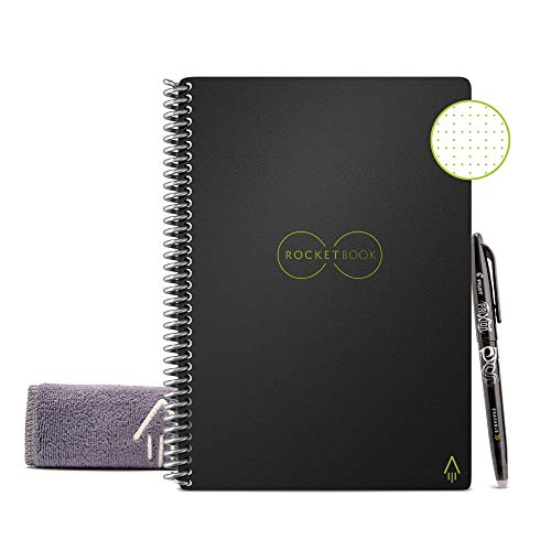 Rocketbook Everlast Smart - Cuaderno reutilizable, Negro, Carta A4