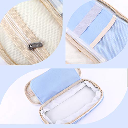 Rolin Roly Cartucheras Escolares Grande Plumier Case Bolso de Cosméticos Pencil Case (Light Blue)