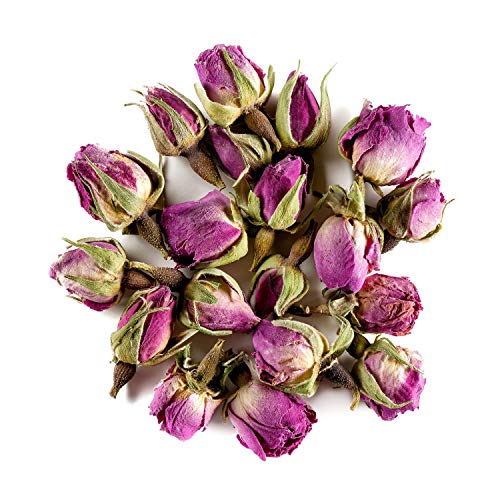 Rosa damasco yemas té orgánico - Dulce y suave - Rosa de Castilla - Rosa gallica - rosal de Castilla -​ rosal de Francia o rosal de Provins 100g