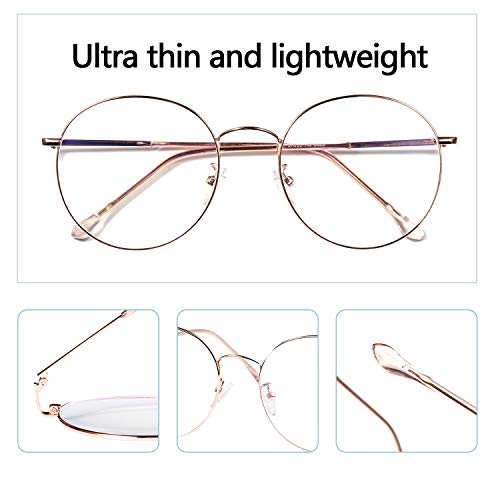 ROSA&ROSE Gafas para Ordenador Anti luz Azul - Gafas con Filtro de luz Azul bloqueo de luz azul Evita la Fatiga Ocular para Hombre y Mujer