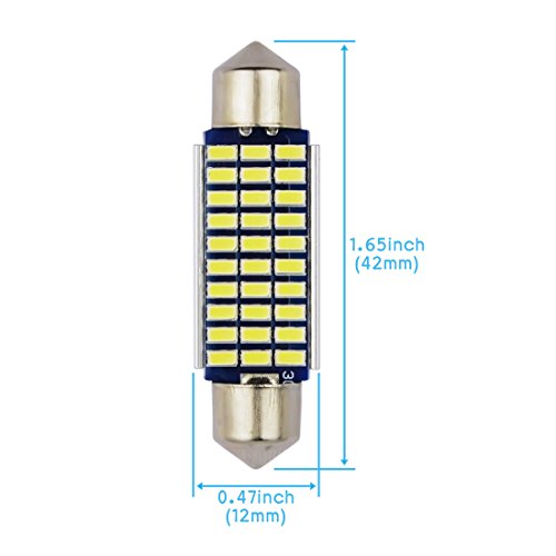 Safego 4x C5W LED Blanca 41mm 30-SMD-3014 211-2 578 Bombilla Festoon Interior del Coche 6000k