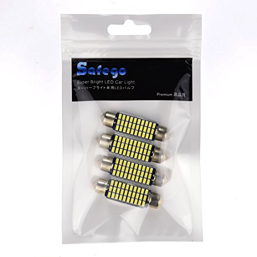 Safego 4x C5W LED Blanca 41mm 30-SMD-3014 211-2 578 Bombilla Festoon Interior del Coche 6000k