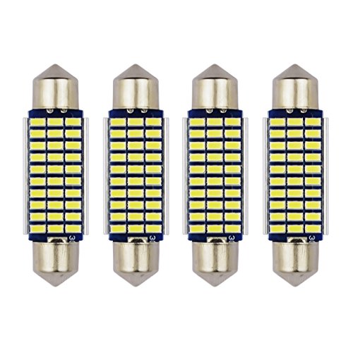 Safego 4x C5W LED Blanca 41mm 30-SMD-3014 211-2 578 Bombilla Festoon Interior del Coche 6000k