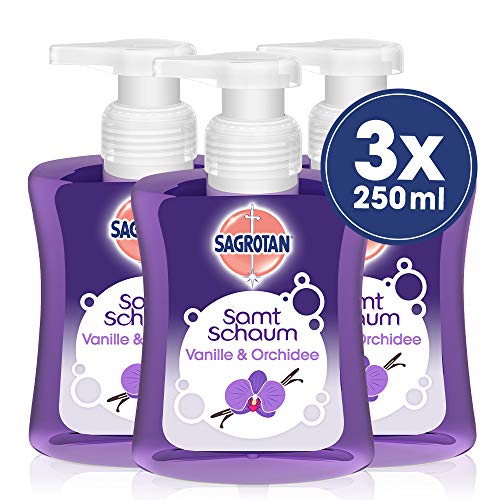 Sagrotan Velvet espuma cremosa vainilla y Orchid, 3-pack (3 x 250 ml)