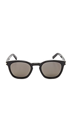 Saint Laurent SL 28 002 Gafas de sol, Negro (BLACK/SMOKE), 49 Unisex Adulto