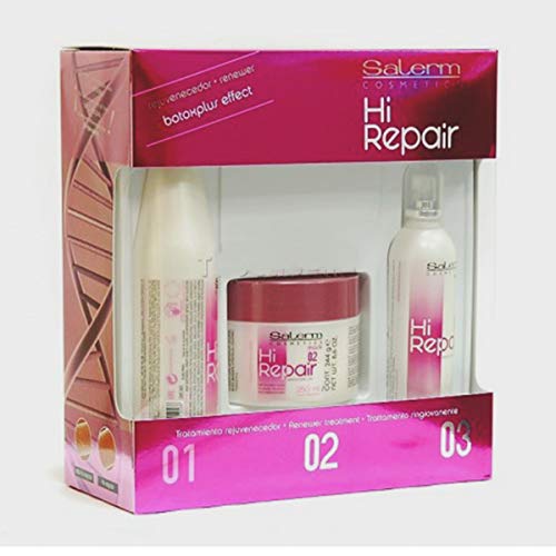 Salerm Cosmetics Tratamiento Hi-Repair - Paquete de 3 x 200 ml - Total: 4.00ml