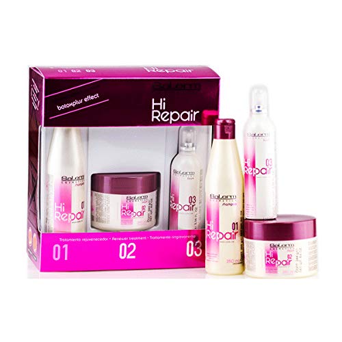 Salerm Cosmetics Tratamiento Hi-Repair - Paquete de 3 x 200 ml - Total: 4.00ml