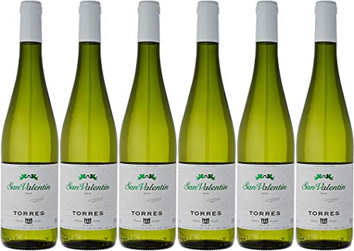 San Valentín, Vino Blanco - 6 botellas de 75 cl, Total: 4500 ml