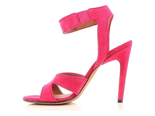 Sandalias Tacones Stiletto Givenchy en Piel de Ante Fuxia - Número de Modelo: BE300FE005 675 - Tamaño: 39.5 EU